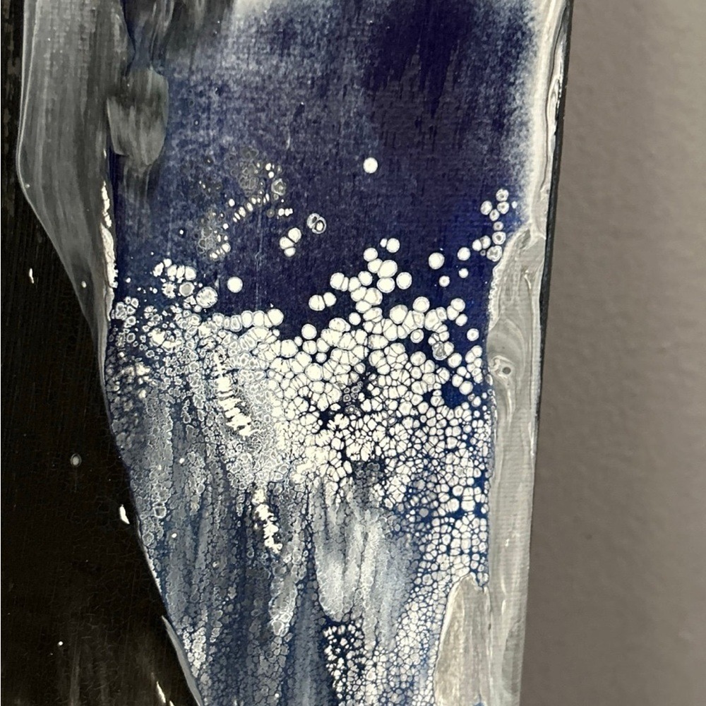 Original Painting Acrylic Abstract Art Canvas 10 X 10 Signed Titled The Unknown - Picture 6 of 11